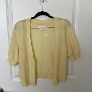 CASHMERE COLLECTION FROM ANTHROPOLOGY: yellow small sweater